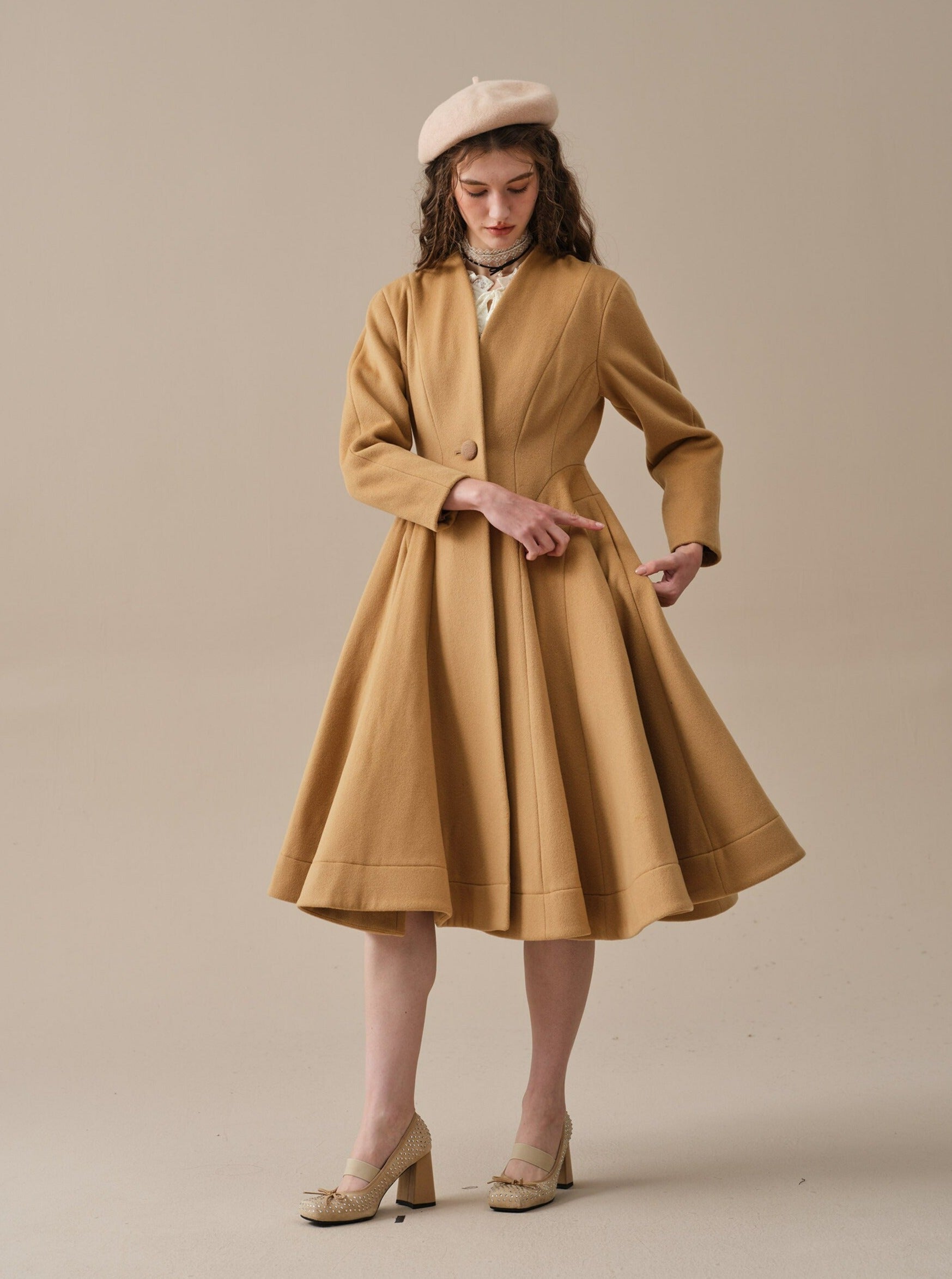 LITTLE WOMEN 22 WOOL COAT IN GoldenRod Linennaive