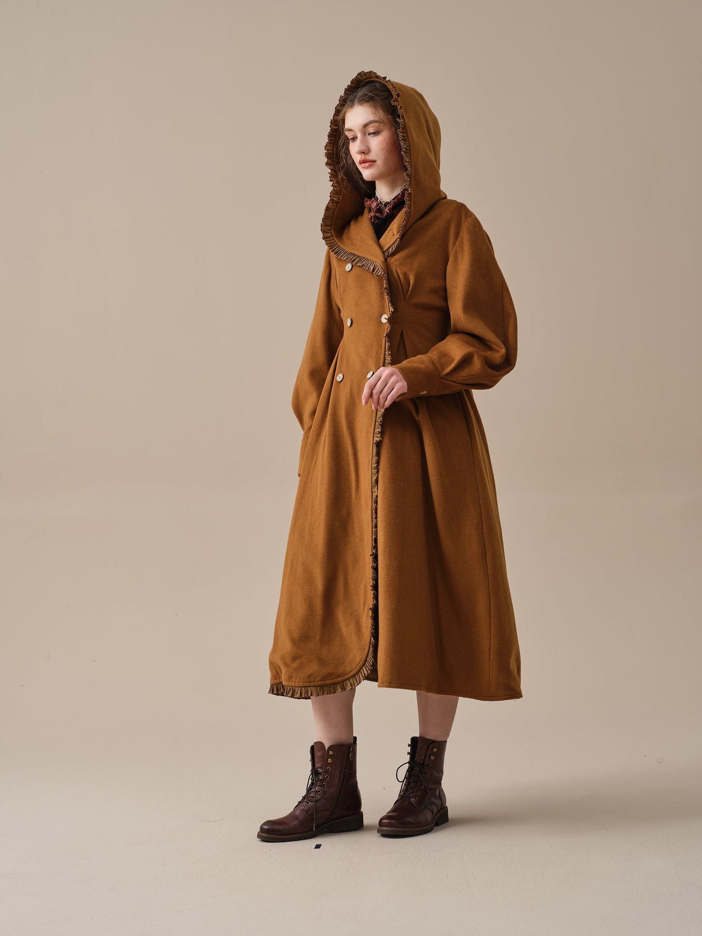 Jacques 25| long hooded victorian coat (100% wool) – Linennaive