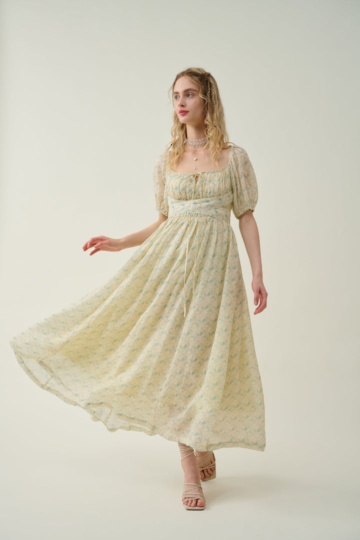 Alice 19 | Floral linen dress