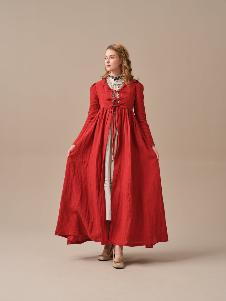 Jane 31 | hooded 100% linen coat dress