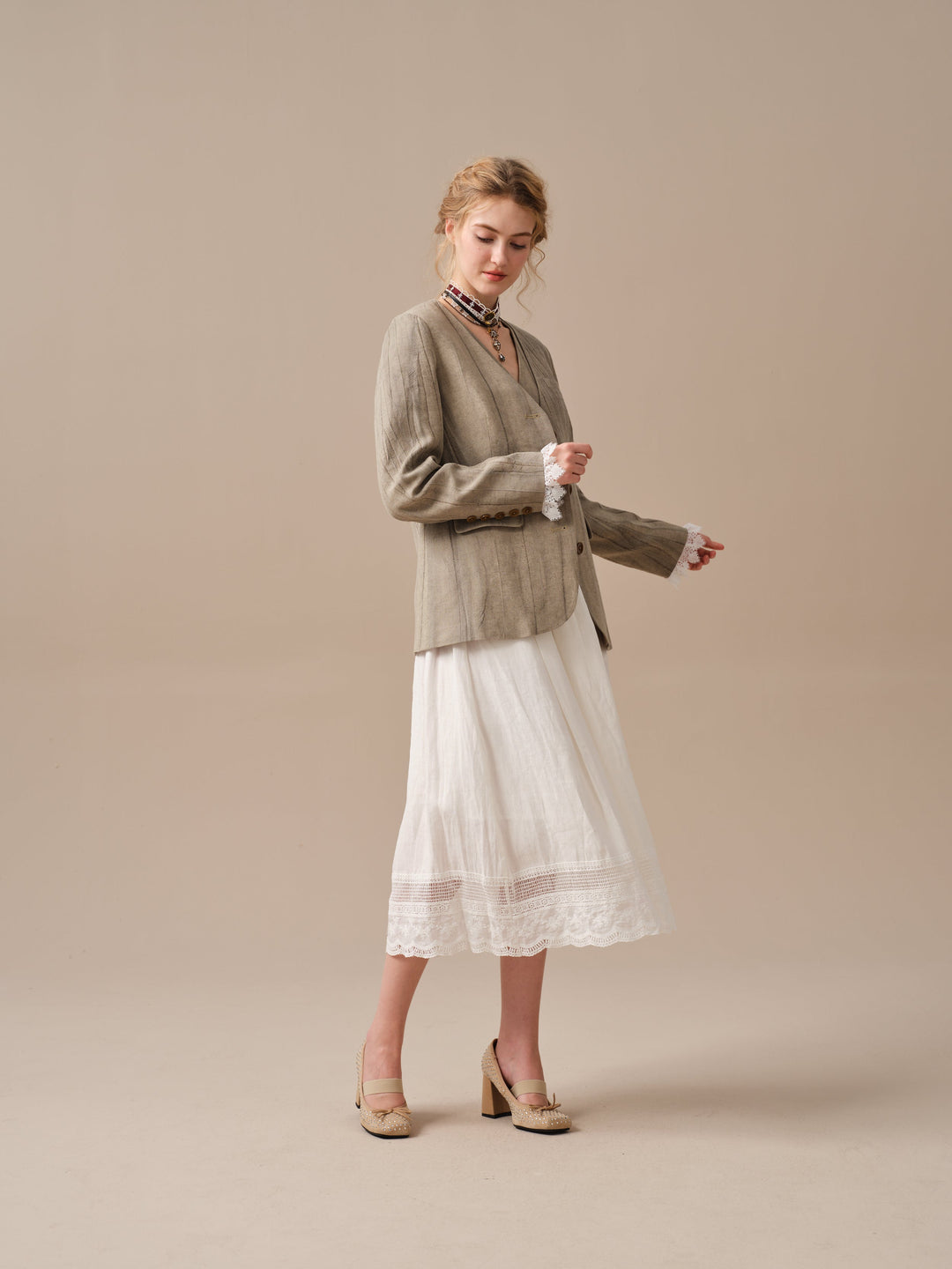 Mae 30 | 100% Linen Jacket with Vest