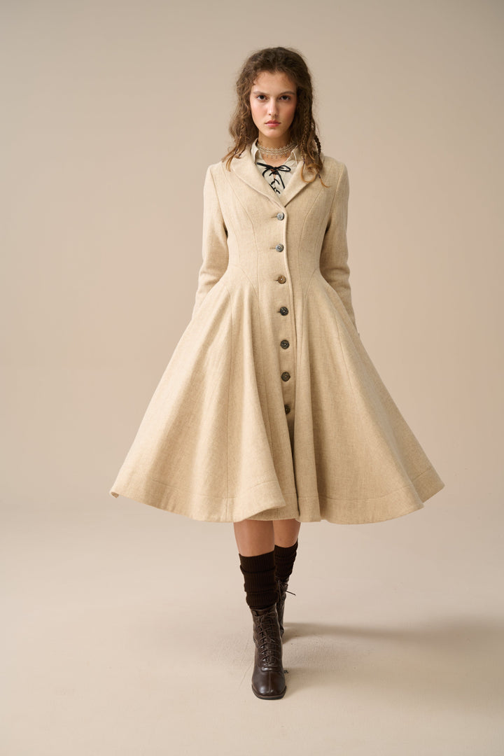 Lila 25 | 100% wool scarf coat