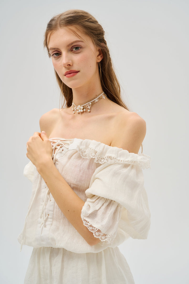 Stella 25 | Ruffled Lace Fairy Blouse