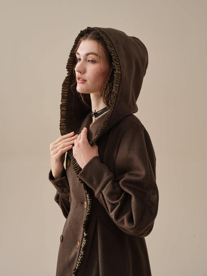 JACQUES 25| LONG HOODED VICTORIAN COAT (100% WOOL)