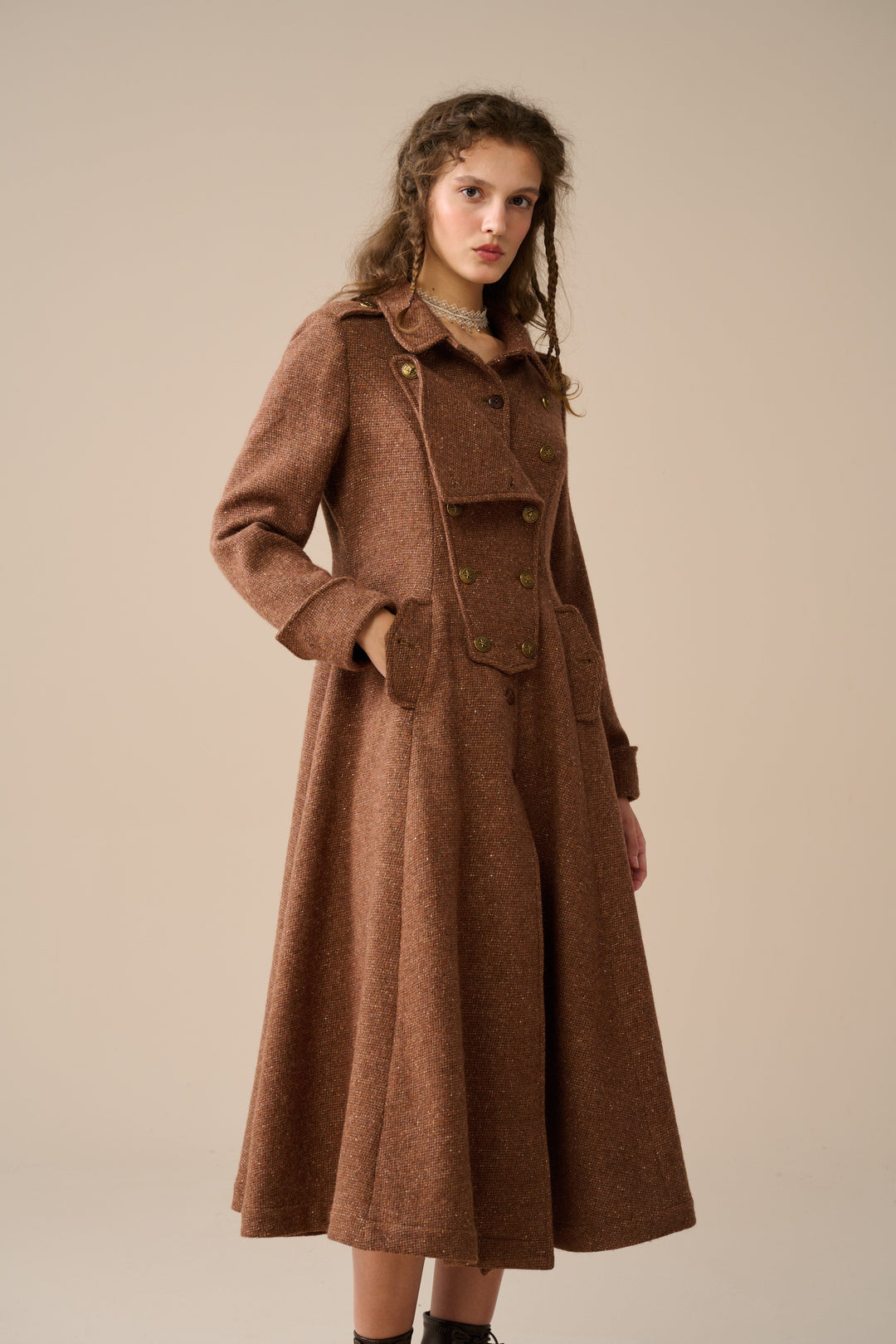 Erica 23 |Double breasted 100% wool coat