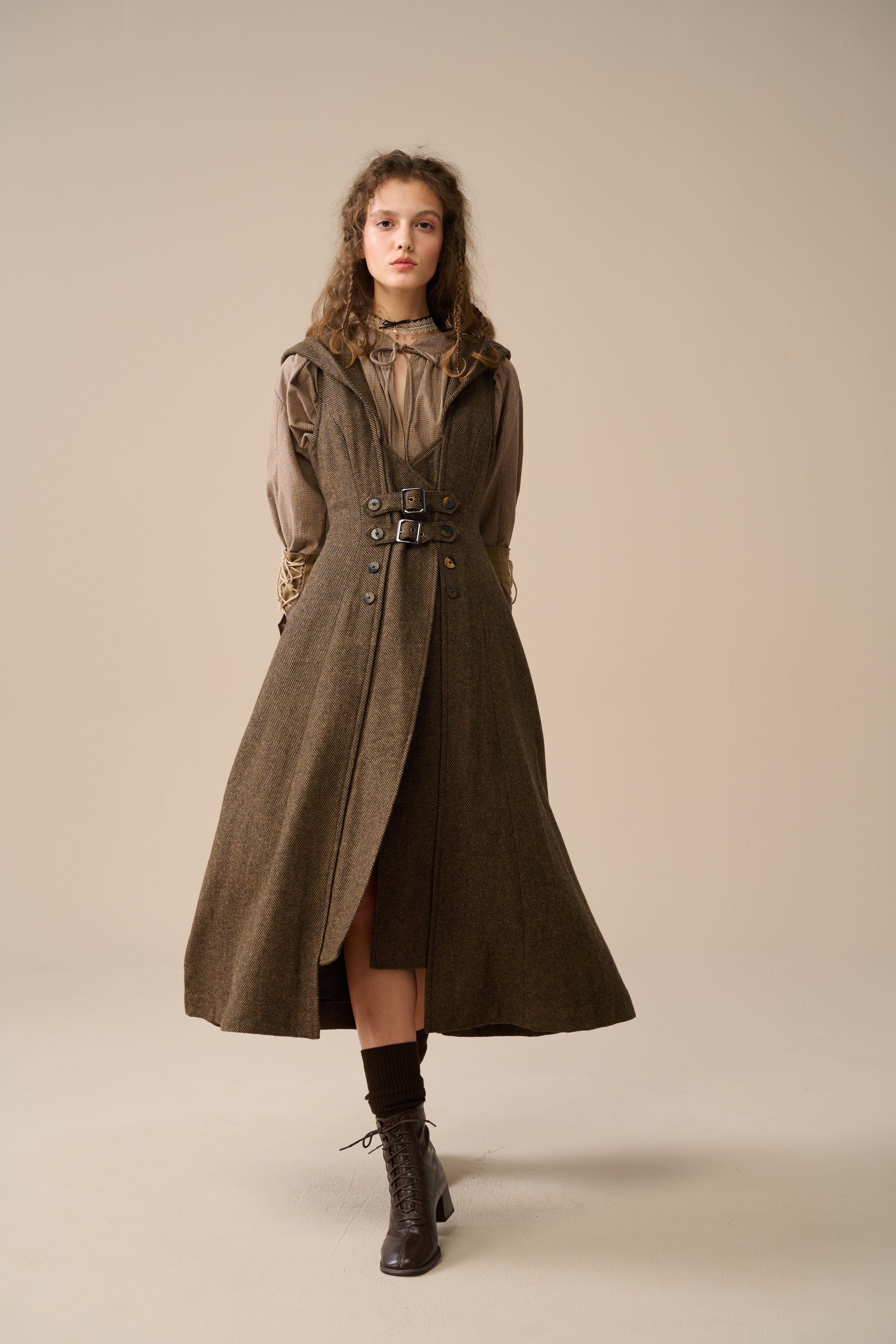 Hooded corset coat hotsell