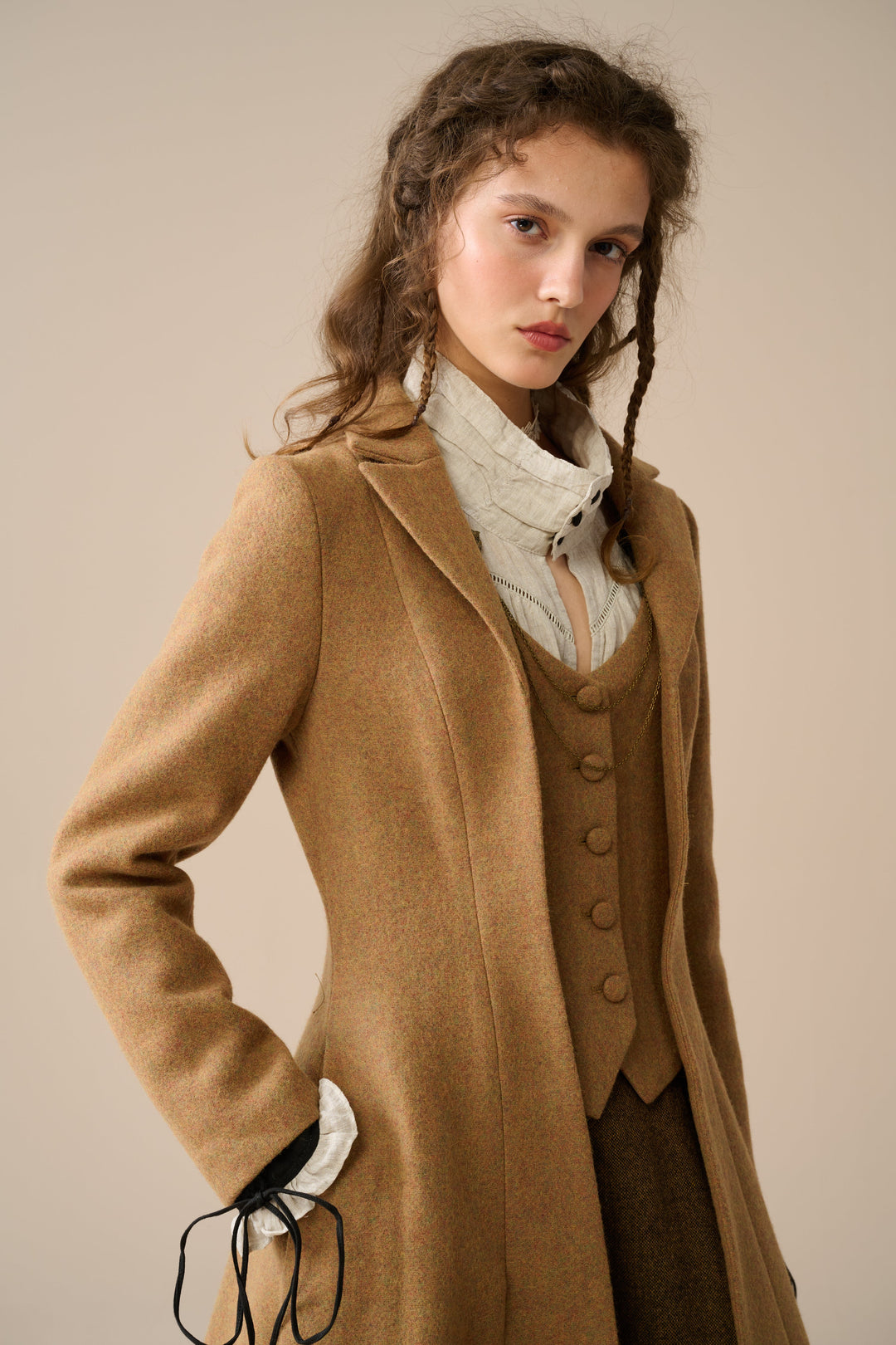 Doreen 15 |Vest-Layered 100% Wool Coat