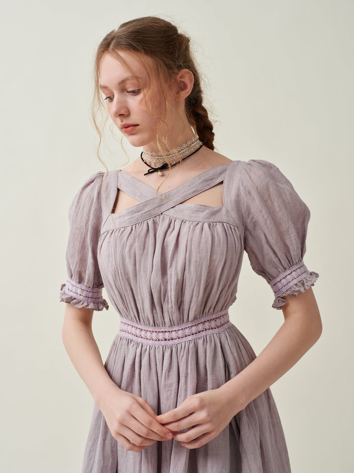 Camellia 18 | lace linen dress