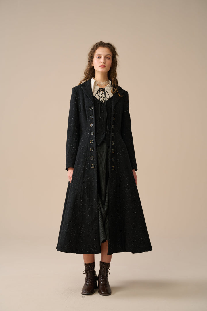 Doreen 15 |Vest-Layered 100% Wool Coat