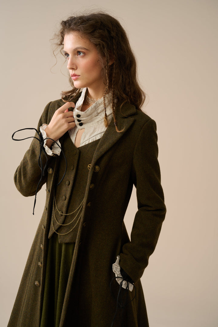 Doreen 15 |Vest-Layered 100% Wool Coat