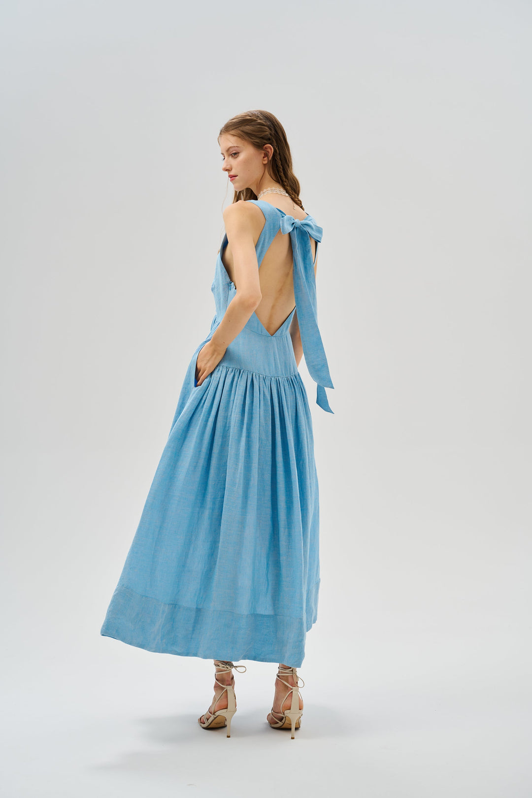 Belle 13 | Tiered linen dress