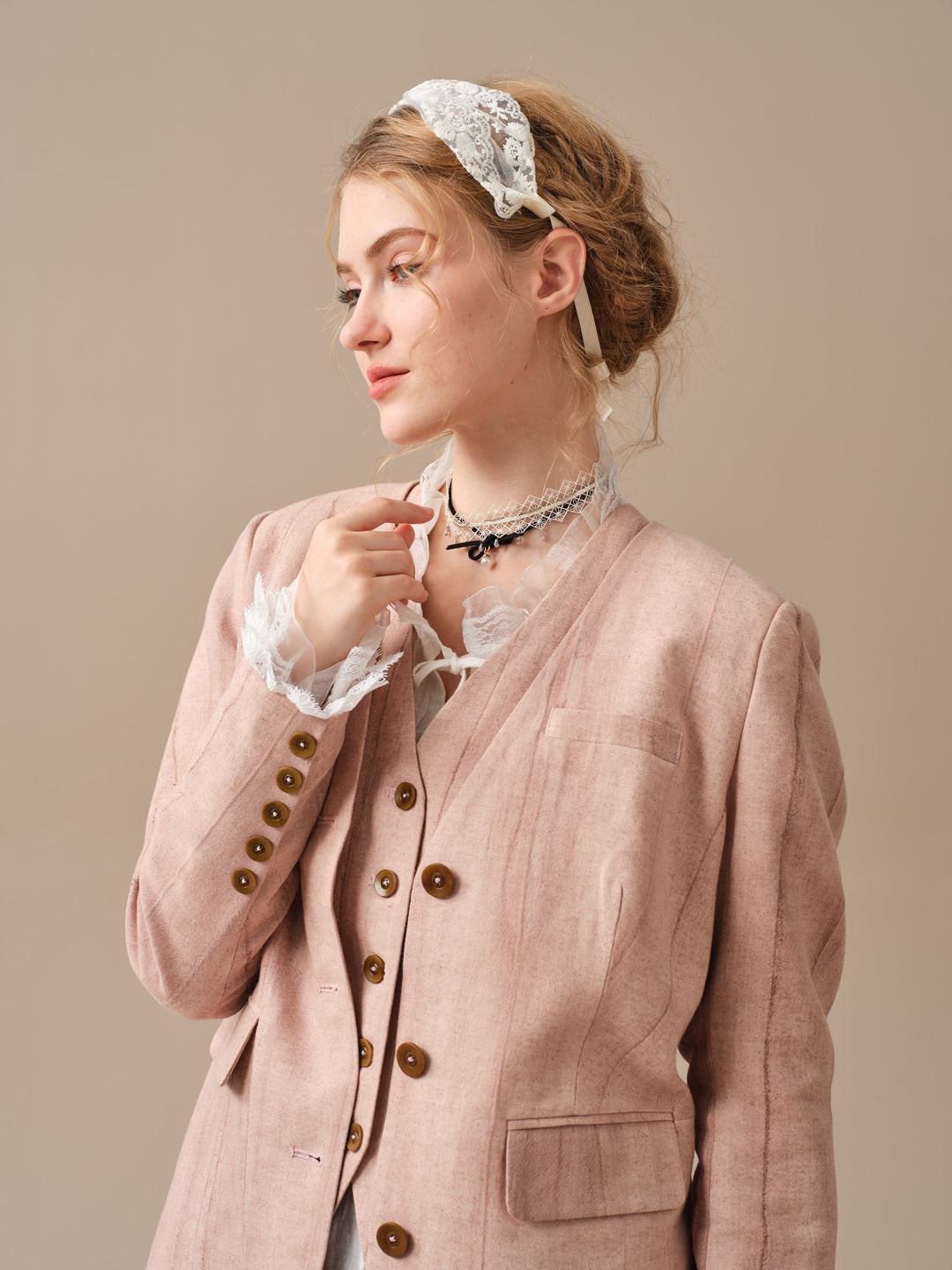 Mae 30 | 100% Linen Jacket with Vest