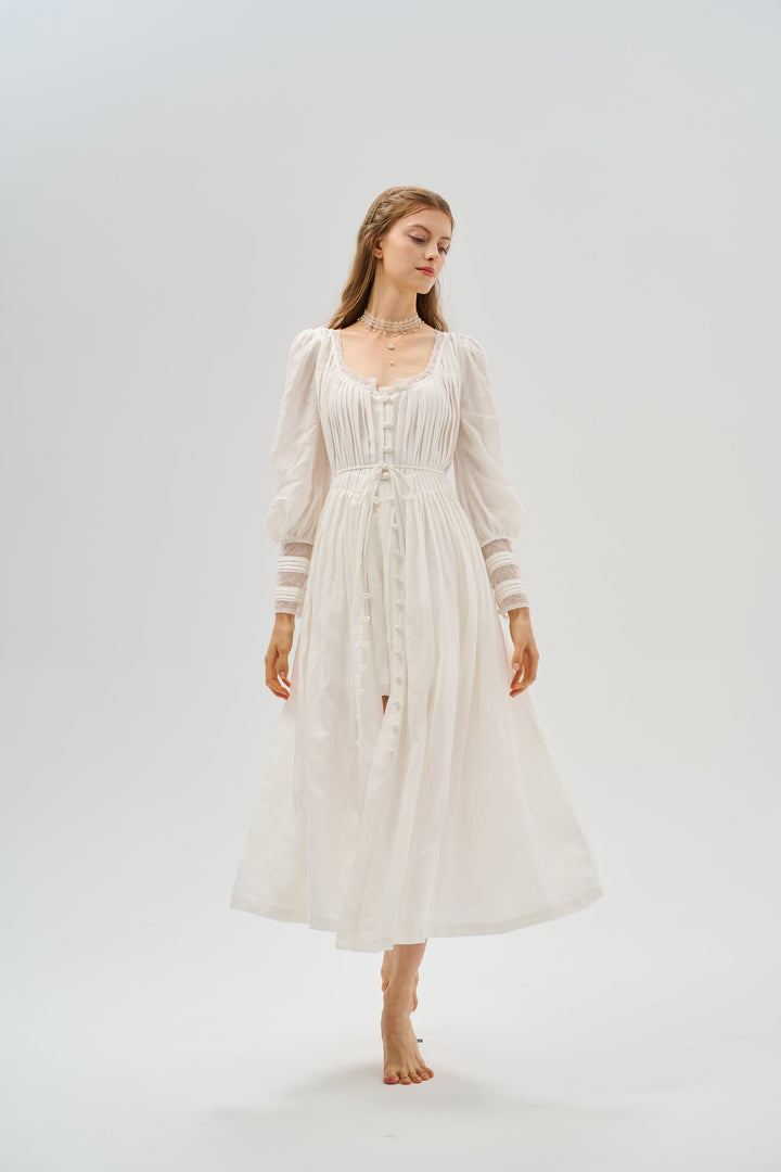 Josefina 19 | Dreamy Pleated Linen Gown