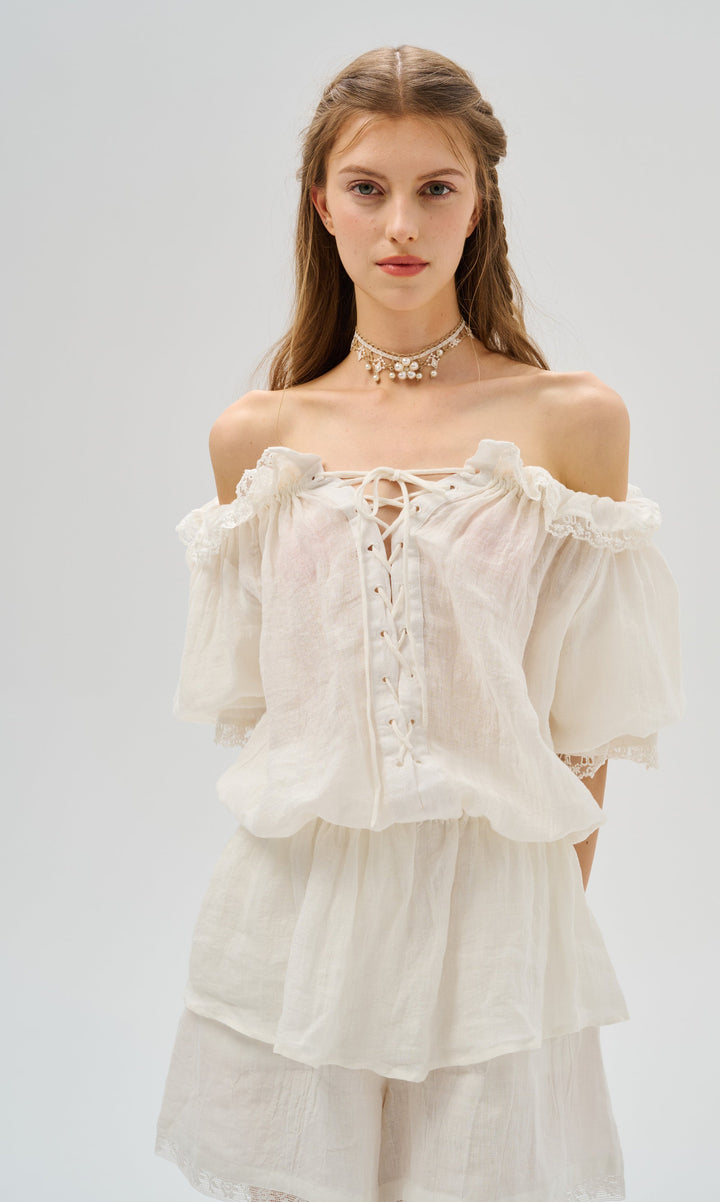 Stella 25 | Ruffled Lace Fairy Blouse