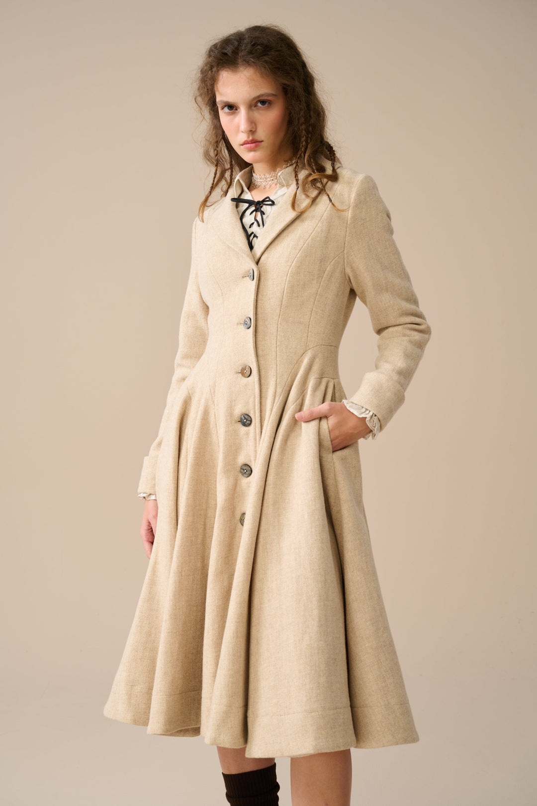 Lila 25 | 100% wool scarf coat