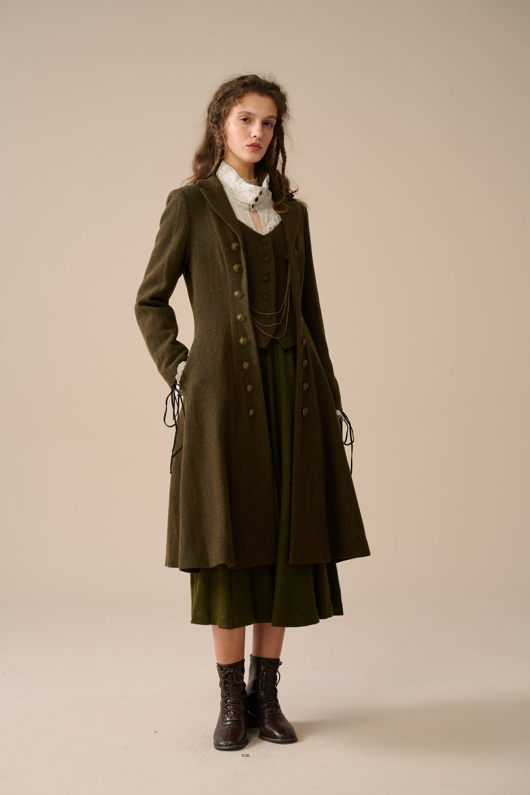 Doreen 15 |Vest-Layered 100% Wool Coat