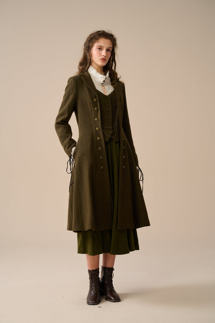 Doreen 15 |Vest-Layered 100% Wool Coat