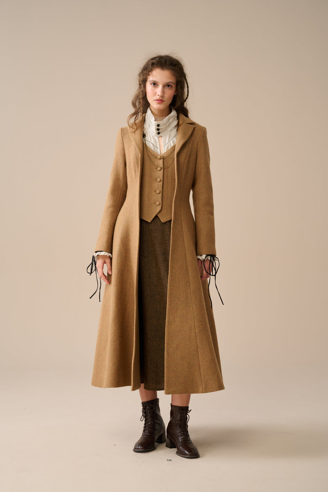 Doreen 15 |Vest-Layered 100% Wool Coat