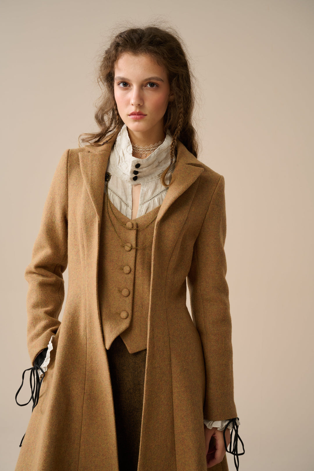 Doreen 15 |Vest-Layered 100% Wool Coat