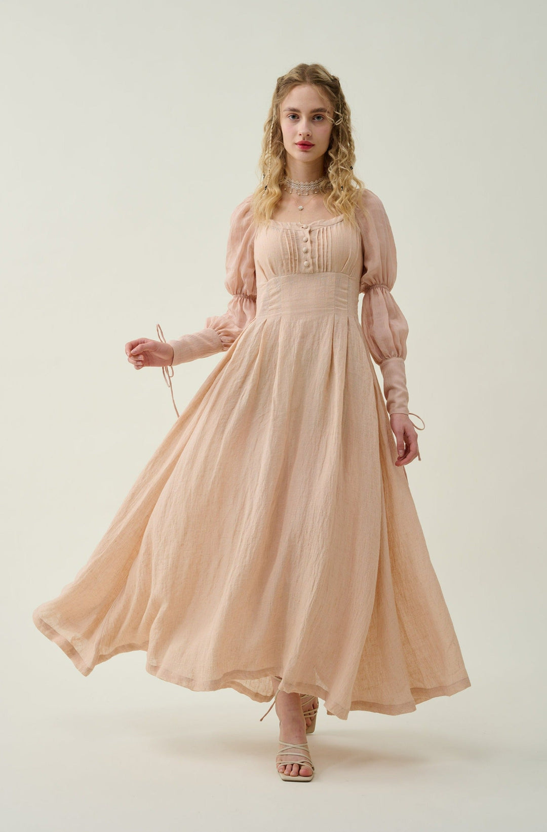 PHOENIX 24 | REGENCY LACE-UP LINEN DRESS