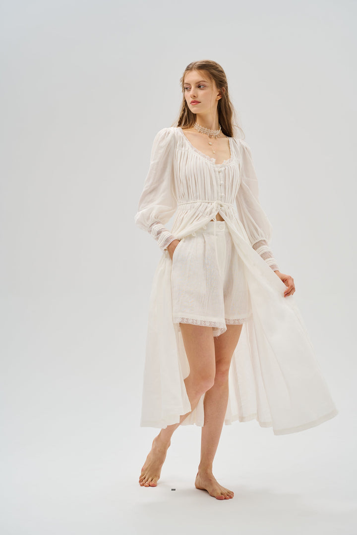 Josefina 19 | Dreamy Pleated Linen Gown