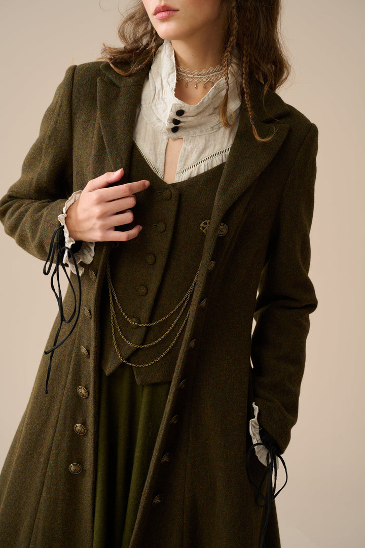 Doreen 15 |Vest-Layered 100% Wool Coat