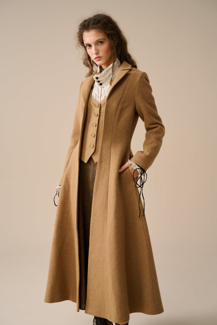 Doreen 15 |Vest-Layered 100% Wool Coat