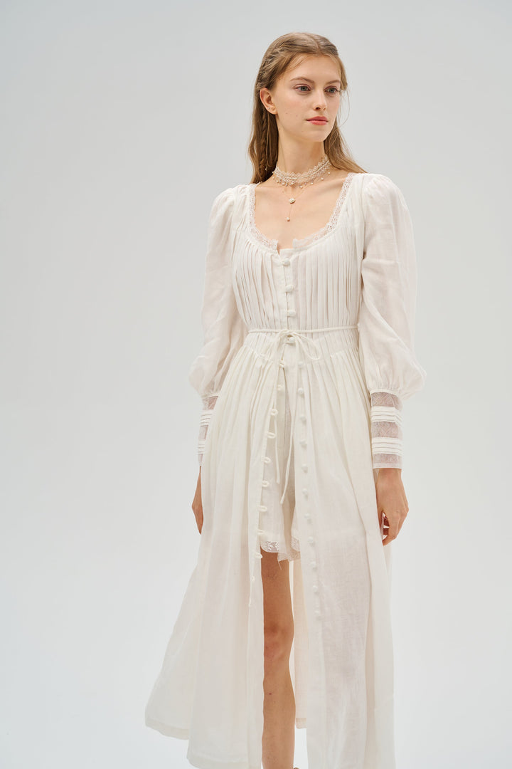 Josefina 19 | Dreamy Pleated Linen Gown