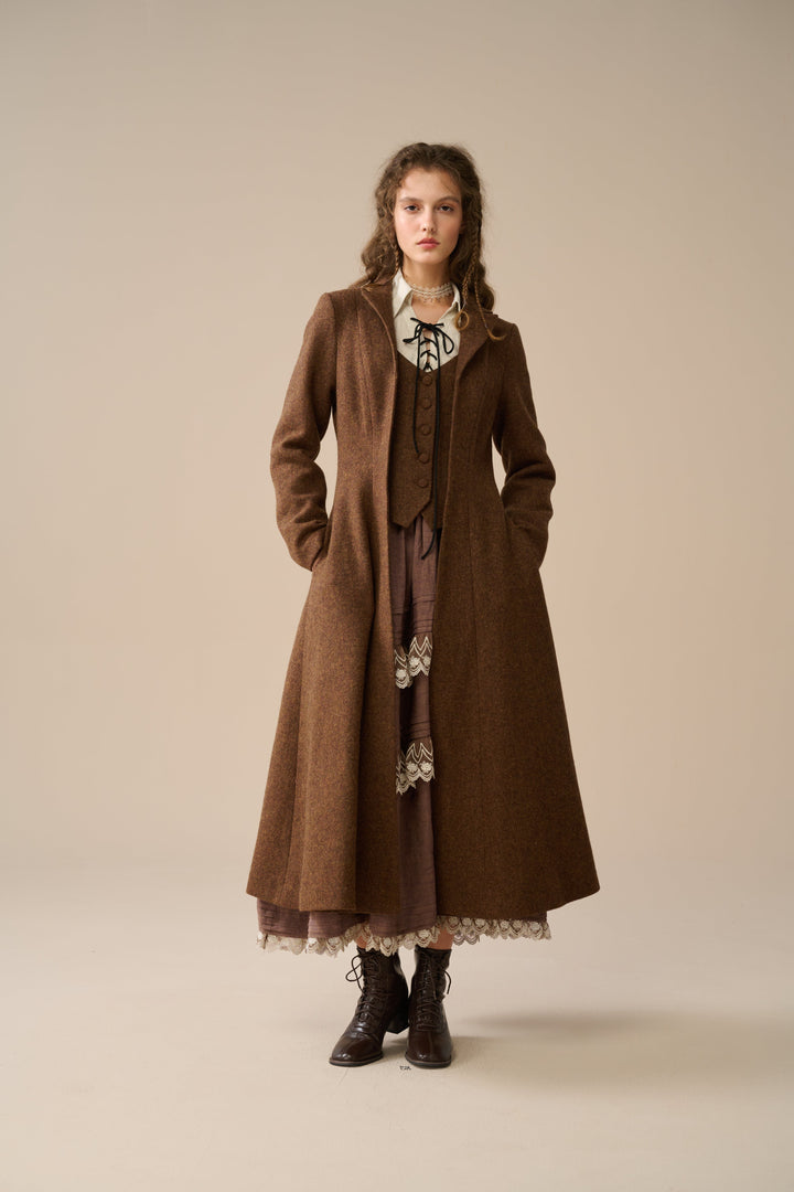 Doreen 15 |Vest-Layered 100% Wool Coat