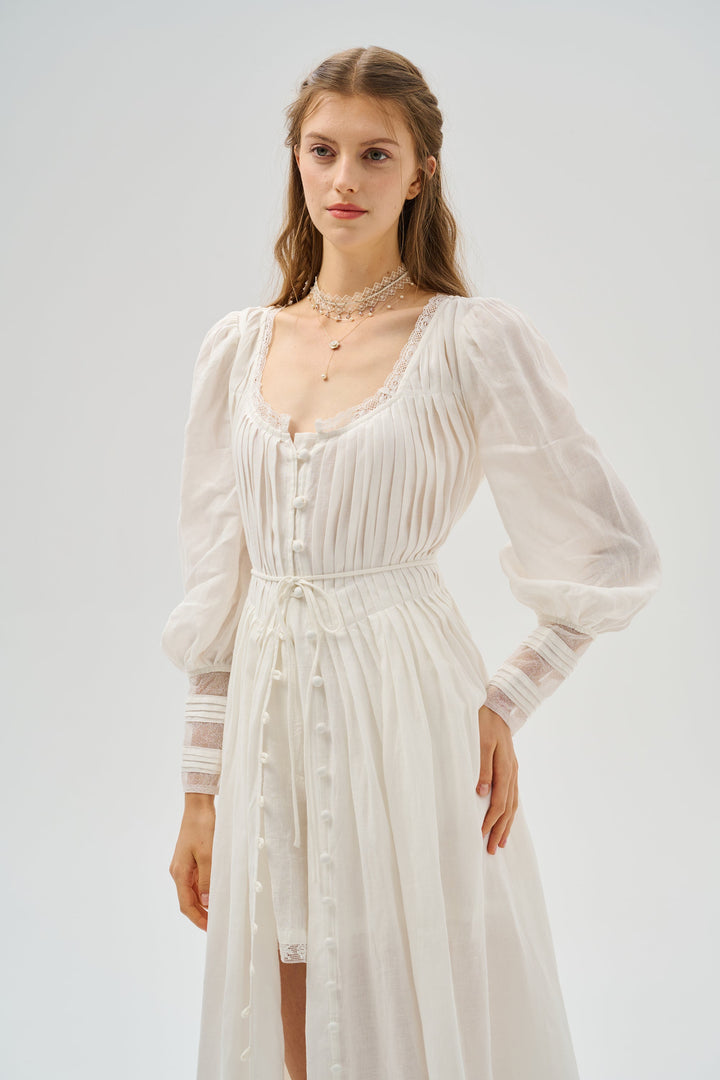 Josefina 19 | Dreamy Pleated Linen Gown