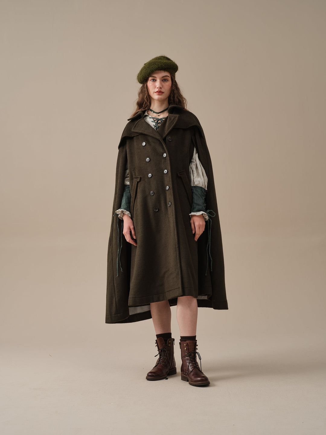 Jori 17 | 100% wool cloak coat