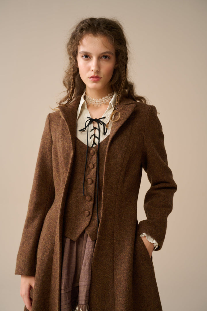 Doreen 15 |Vest-Layered 100% Wool Coat