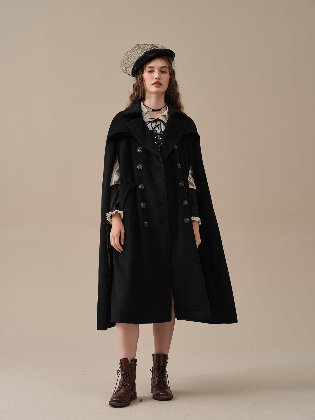 Jori 17 | 100% wool cloak coat