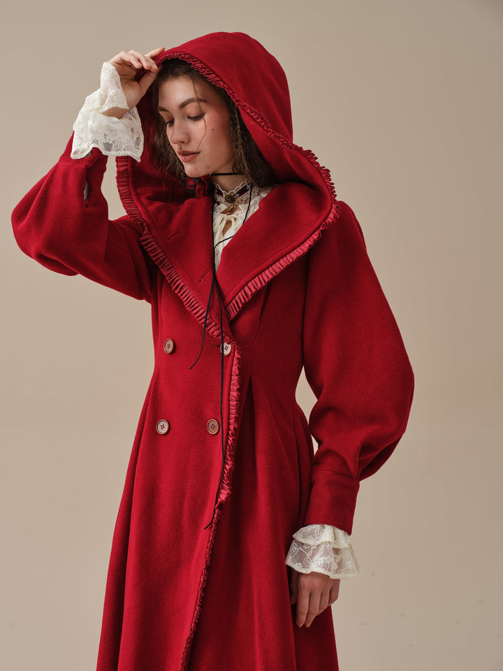 JACQUES 25| LONG HOODED VICTORIAN COAT (100% WOOL)