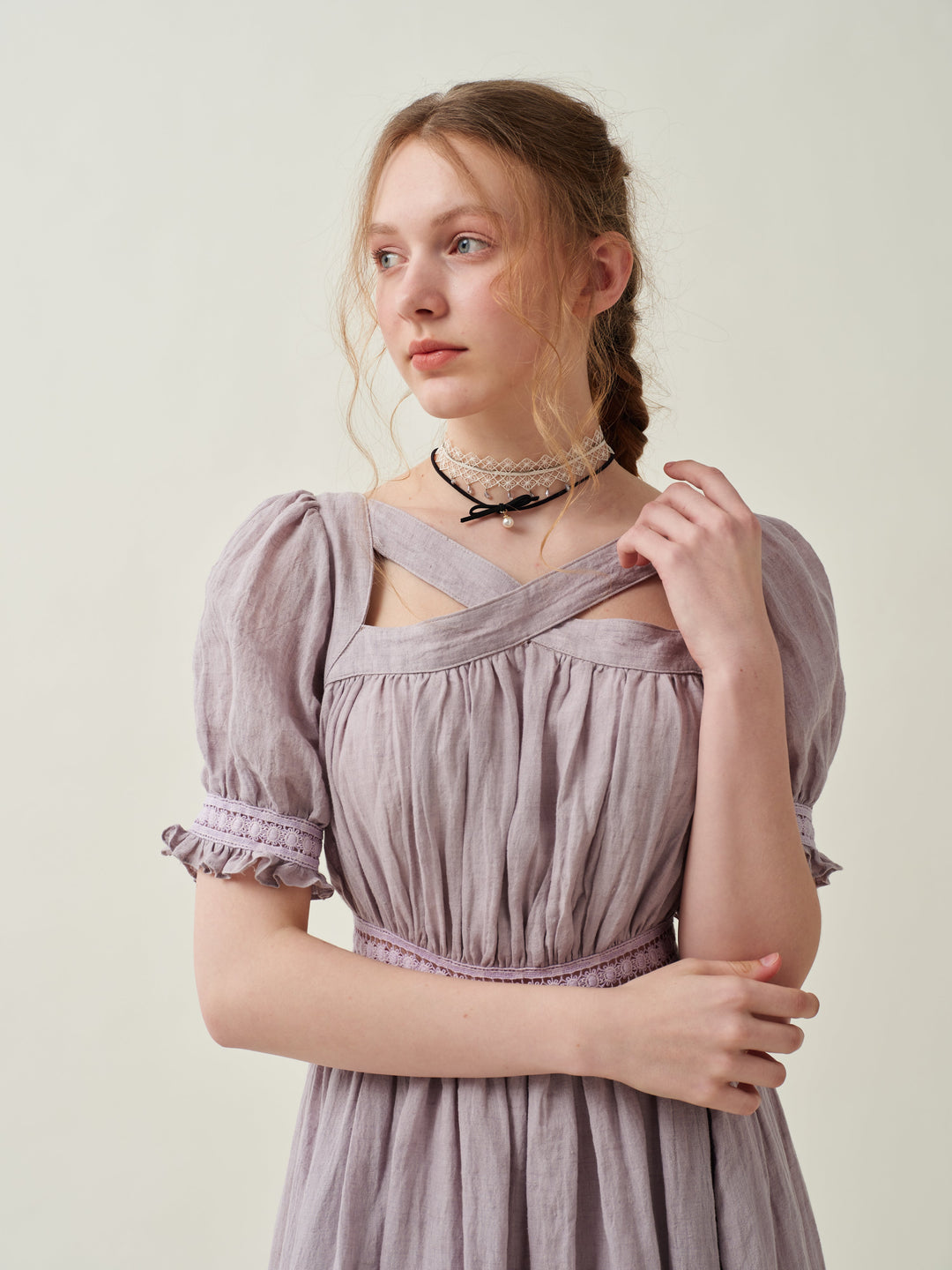 Camellia 18 | lace linen dress