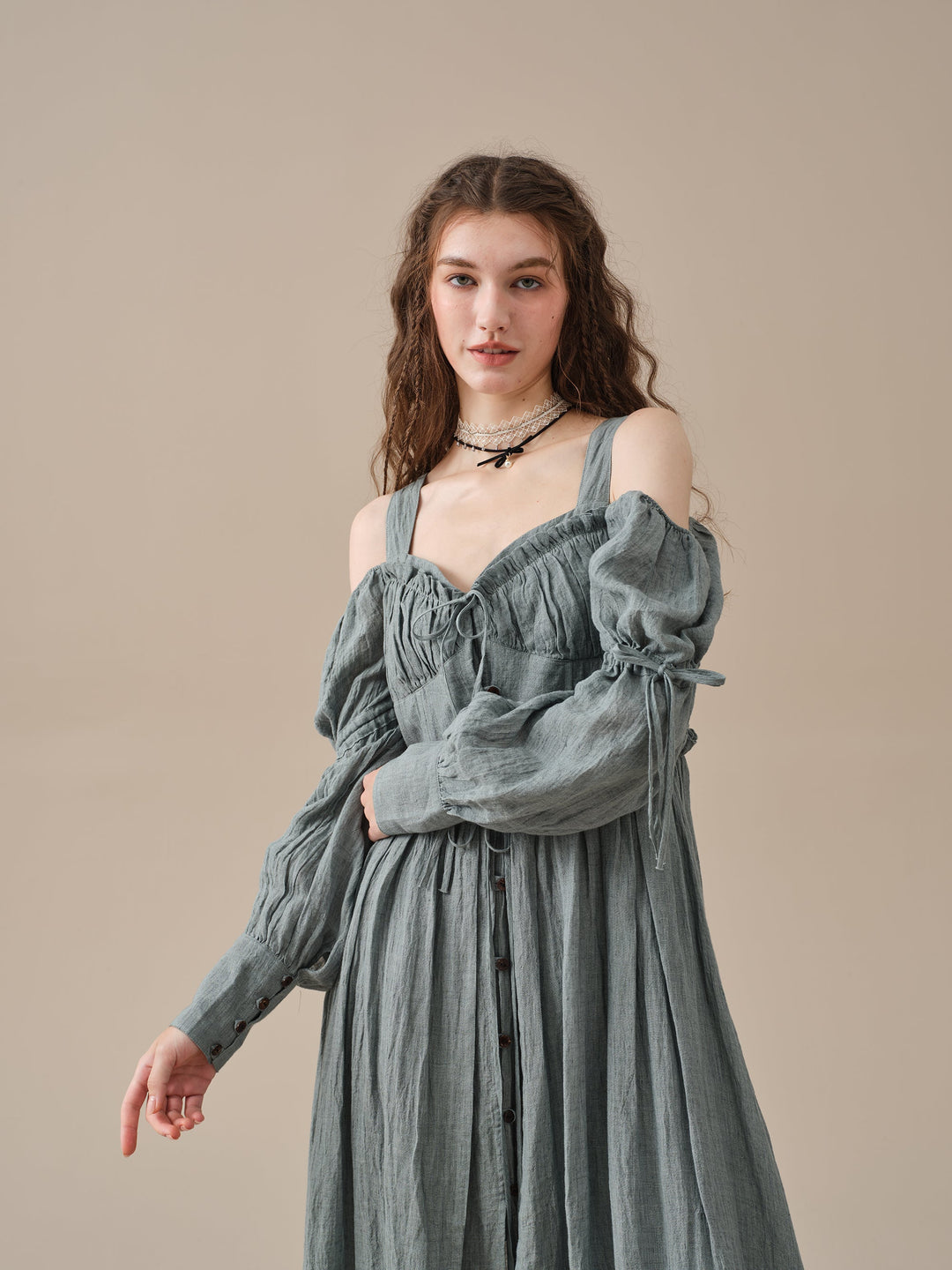 Olivia 28 | Puff sleeve corset dress