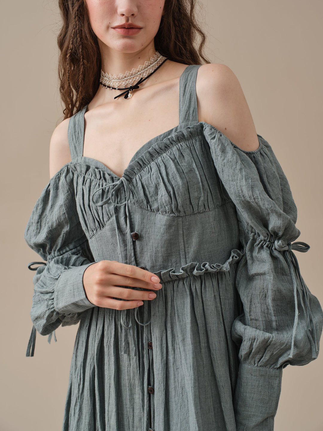 Olivia 28 | Puff sleeve corset dress