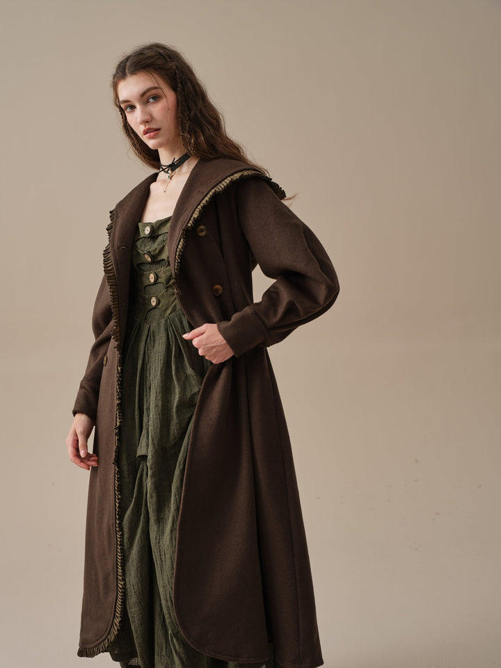 JACQUES 25| LONG HOODED VICTORIAN COAT (100% WOOL)