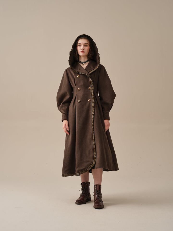 JACQUES 25| LONG HOODED VICTORIAN COAT (100% WOOL)