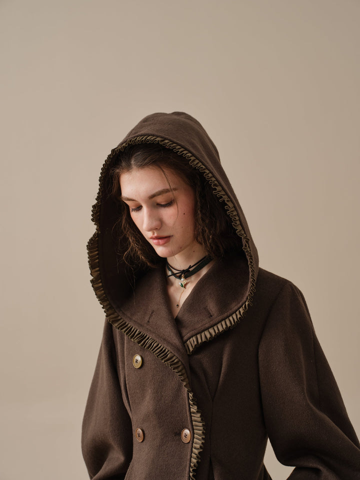 JACQUES 25| LONG HOODED VICTORIAN COAT (100% WOOL)