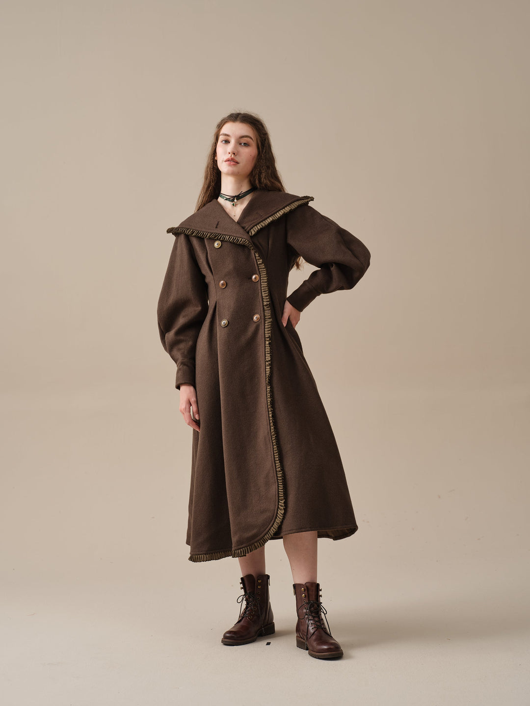 JACQUES 25| LONG HOODED VICTORIAN COAT (100% WOOL)