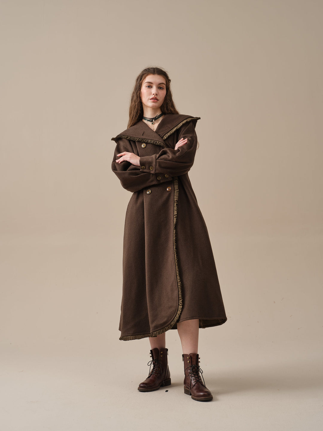 JACQUES 25| LONG HOODED VICTORIAN COAT (100% WOOL)