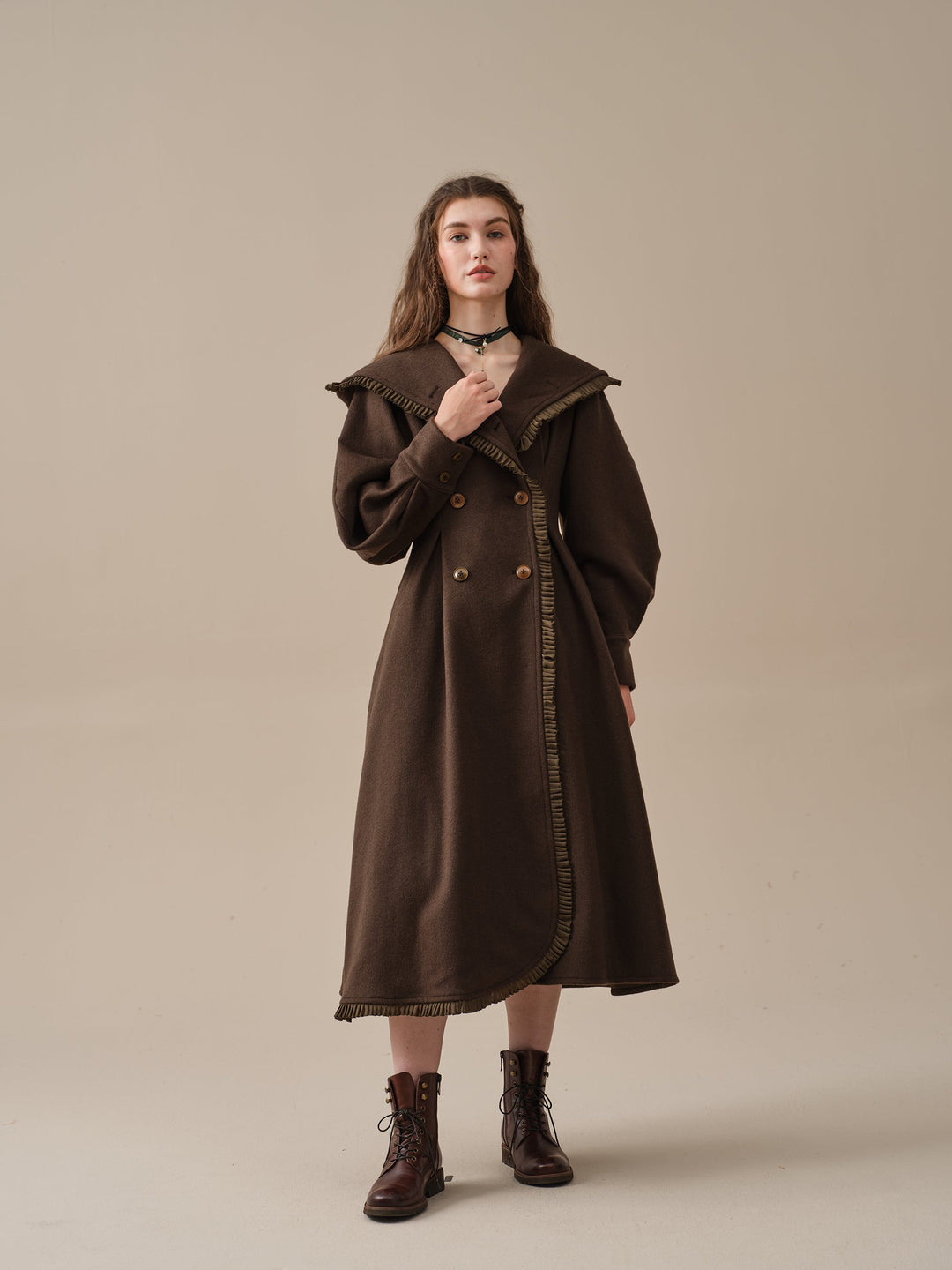 JACQUES 25| LONG HOODED VICTORIAN COAT (100% WOOL)