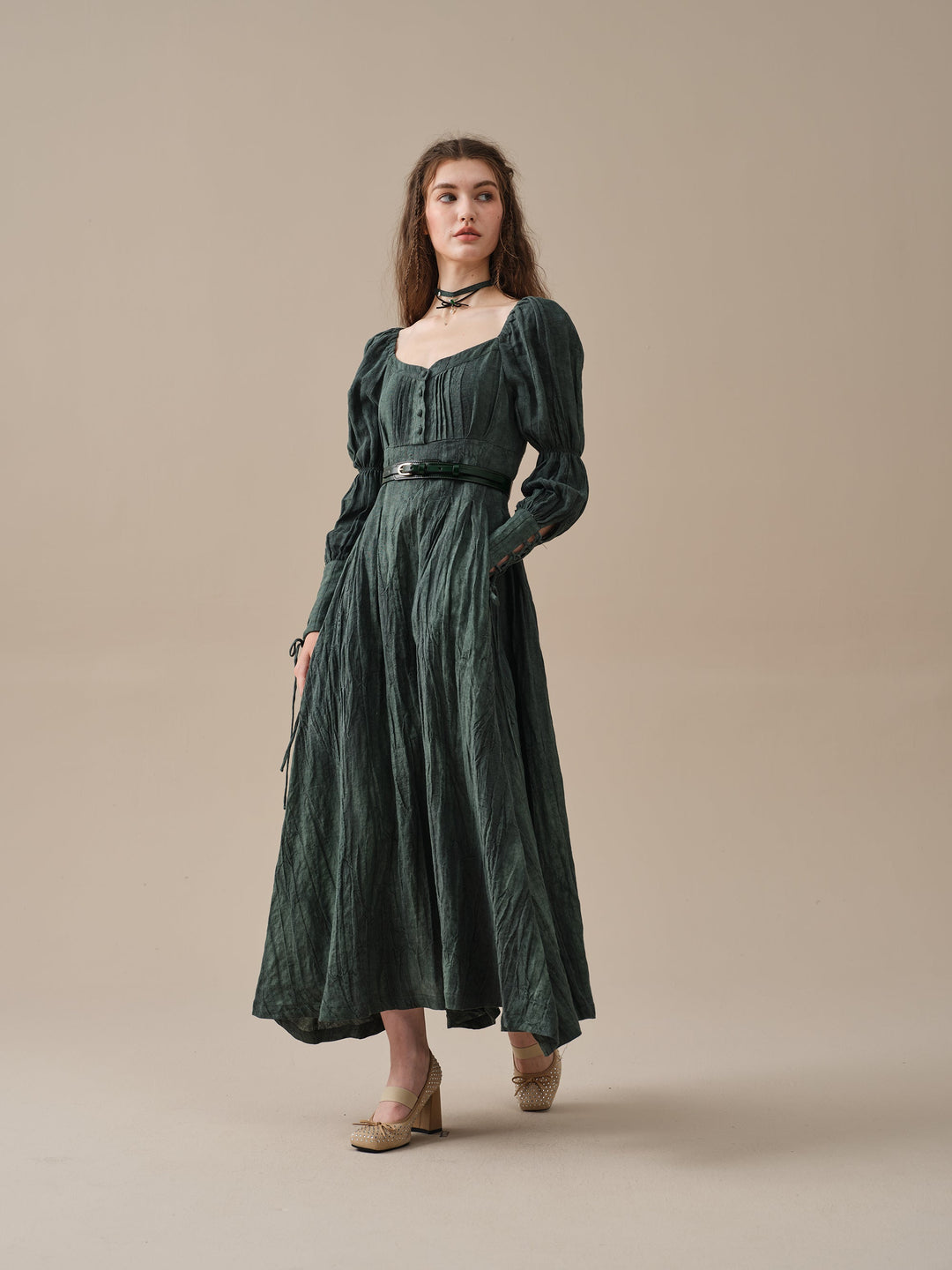 PHOENIX 24 | REGENCY LACE-UP LINEN DRESS