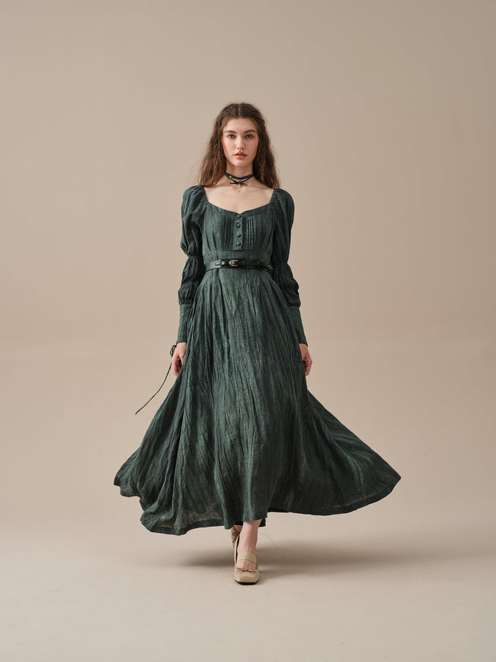 PHOENIX 24 | REGENCY LACE-UP LINEN DRESS