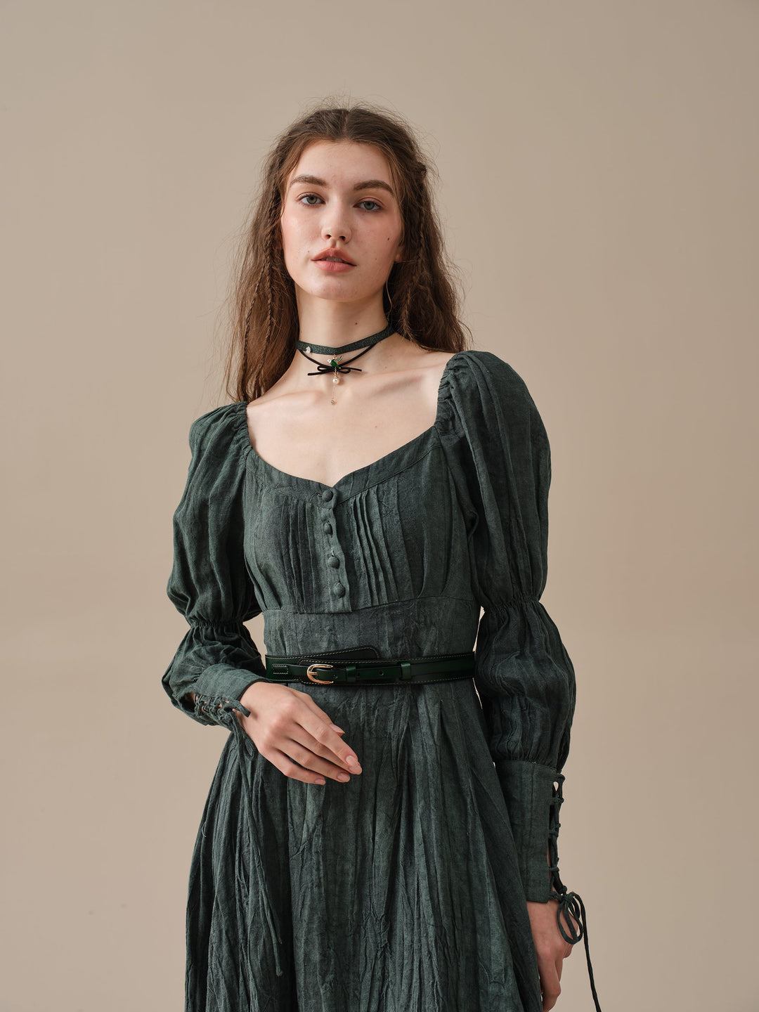 PHOENIX 24 | REGENCY LACE-UP LINEN DRESS