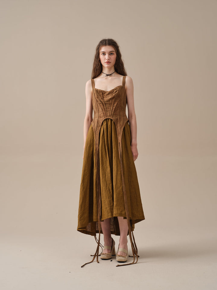 Idda 26 | Layered Corest Linen Dress