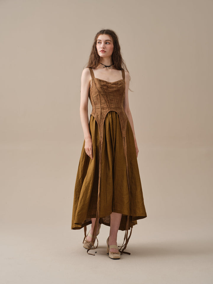 Idda 26 | Layered Corest Linen Dress