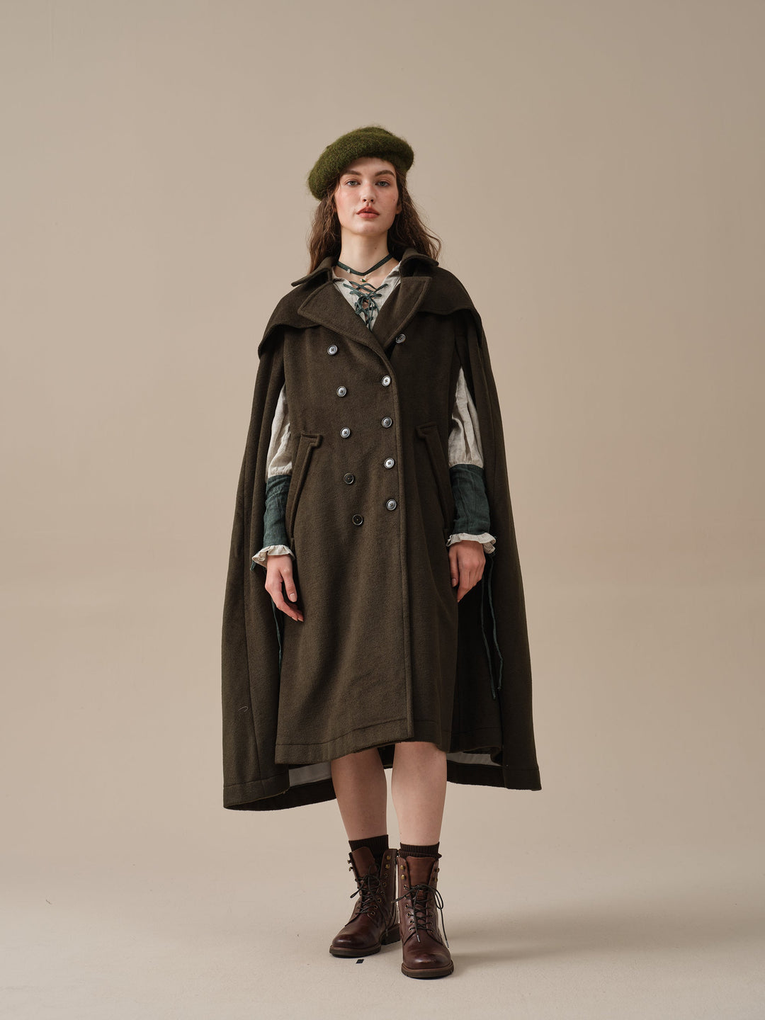 Jori 17 | 100% wool cloak coat