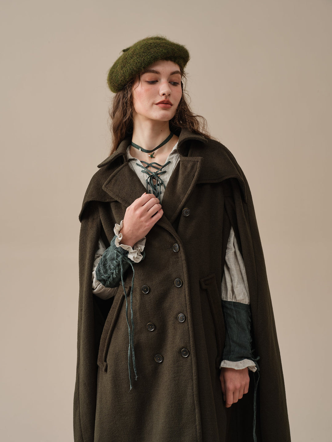 Jori 17 | 100% wool cloak coat